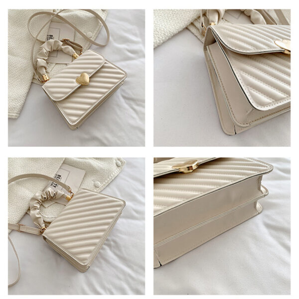Women Handbags Fashion Chain Shoulder Bags with Love Metal Design Heart Clasp - Image 7