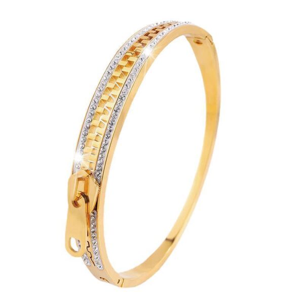 Titanium Steel Zipper Girls Advanced Personalized Niche Design Exquisite Bracelet - Image 3