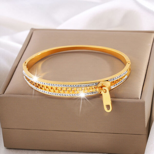 Titanium Steel Zipper Girls Advanced Personalized Niche Design Exquisite Bracelet - Image 7