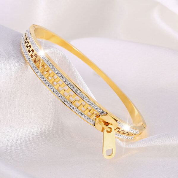 Titanium Steel Zipper Girls Advanced Personalized Niche Design Exquisite Bracelet - Image 5