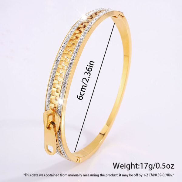 Titanium Steel Zipper Girls Advanced Personalized Niche Design Exquisite Bracelet - Image 6